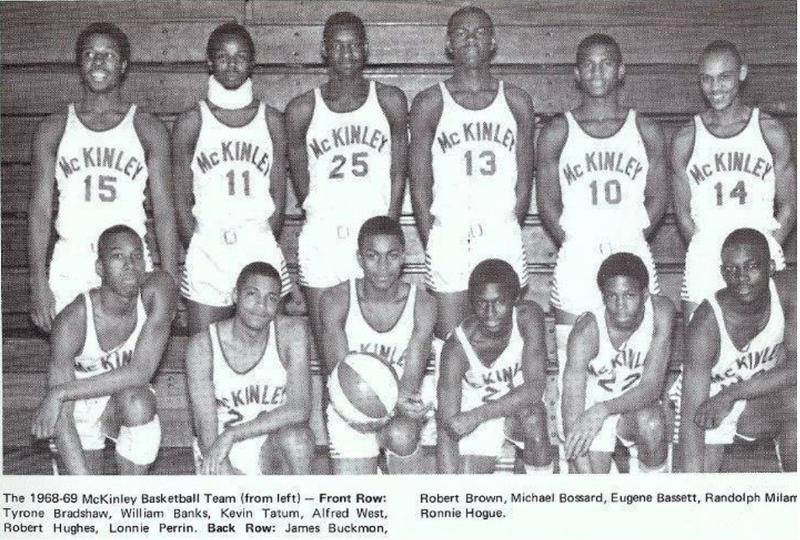 McKinley Tech’s basketball team, as pictured in the school’s 1969 yearbook
